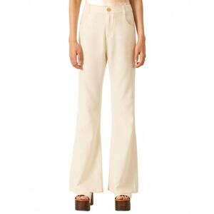 NEW ALIX OF BOHEMIA women's bunny alabaster silk pants in off-white